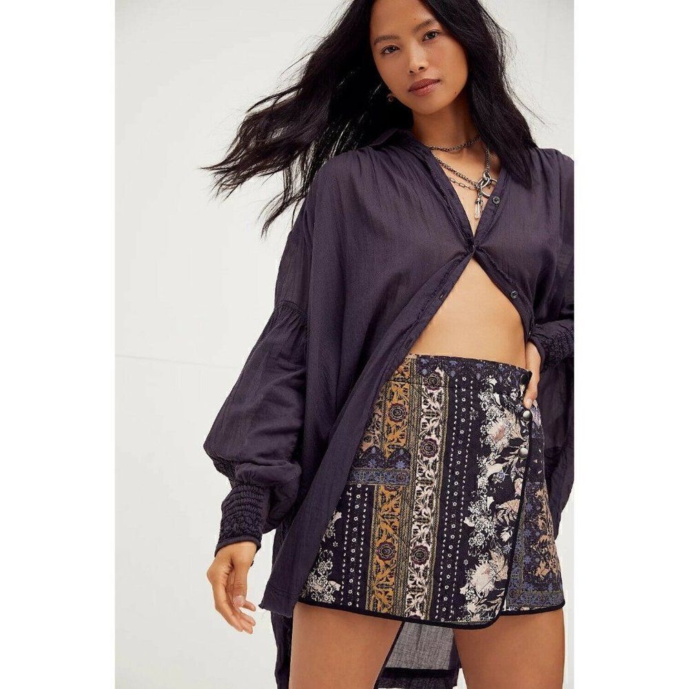 NWT FREE PEOPLE Sz 6 MAD LOVE MINI WRAP SKIRT